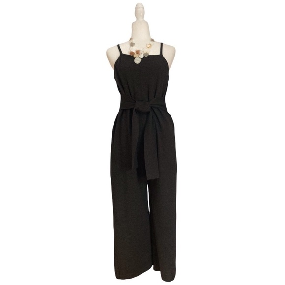Lemon Cashmere Blend Knit Cropped Jumpsuit NWT - Picture 1 of 7